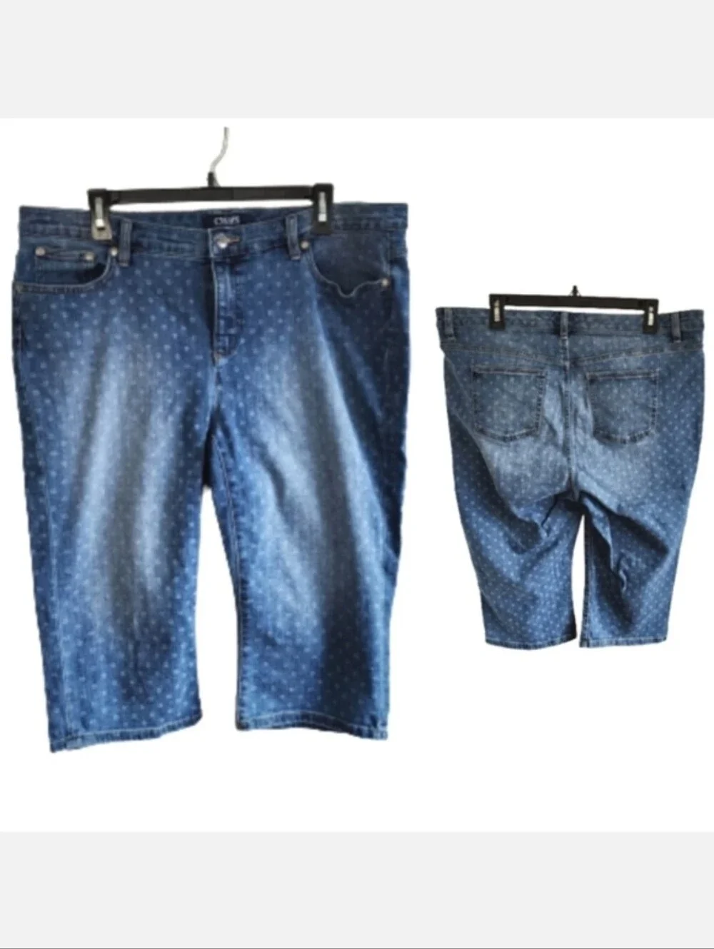 Chaps Bermuda Shorts plus size women's Bermuda length jean shorts plus size 16W